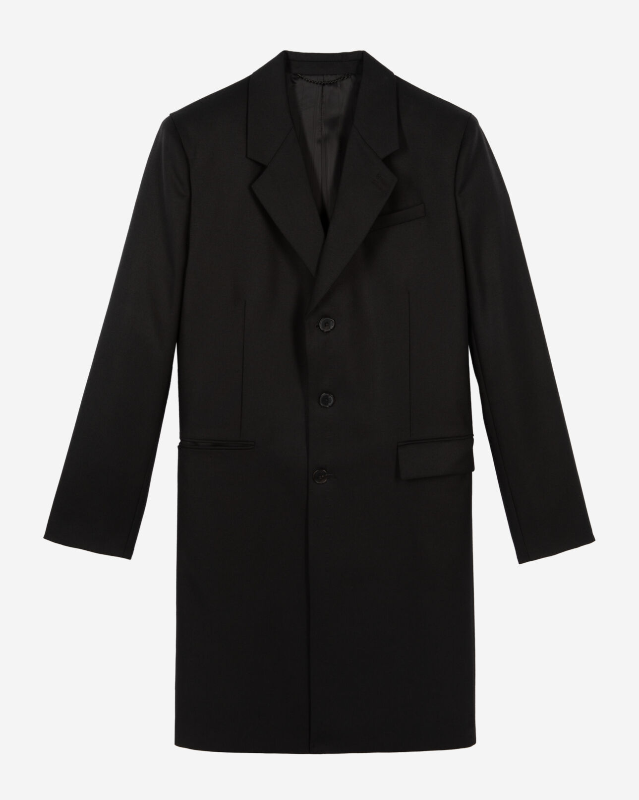 The Kooples HOMME BLACK manteau en laine noir