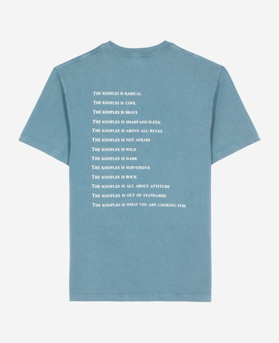 The Kooples MEN BLUE GREY what is blue t-shirt