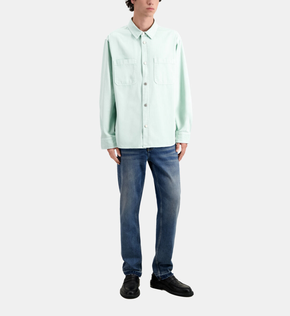 Green denim overshirt The Kooples Canada