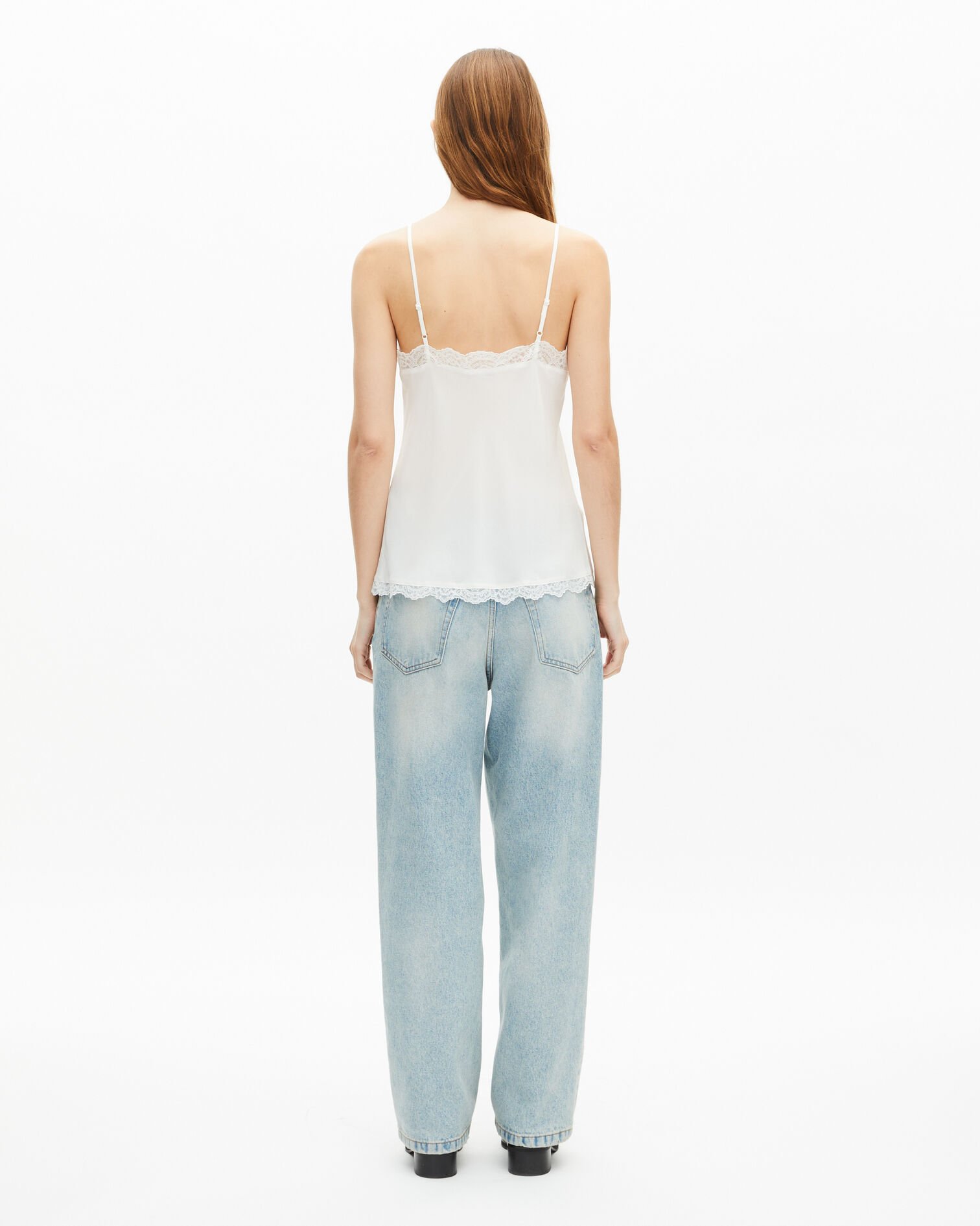 Ecru silk and lace camisole, ECRU, hi-res image number null