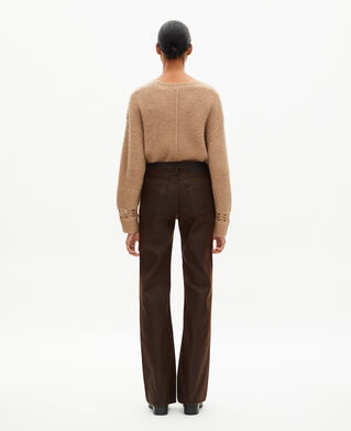 The Kooples WOMEN BROWN brown flared jeans