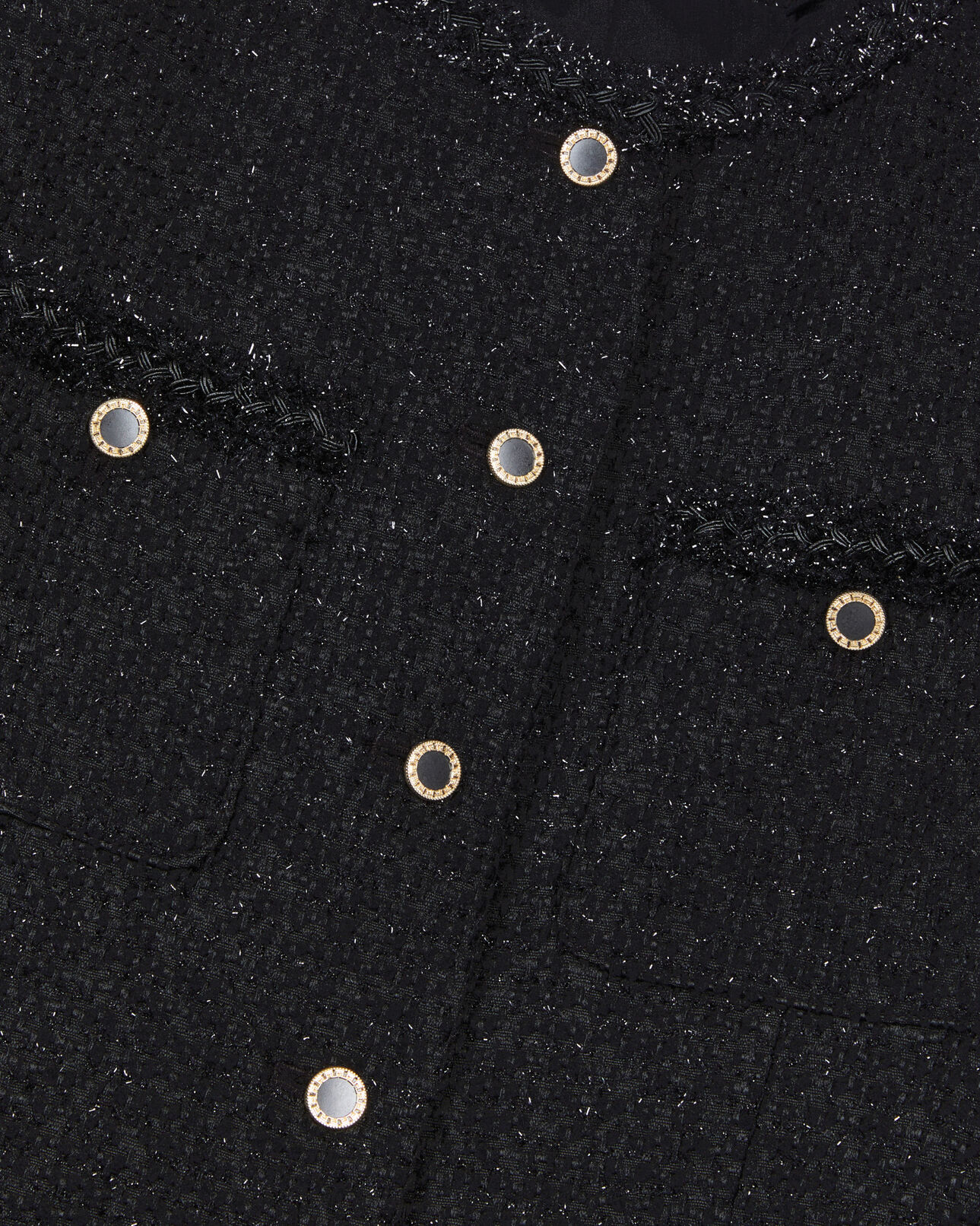 The Kooples WOMEN BLACK short black tweed dress