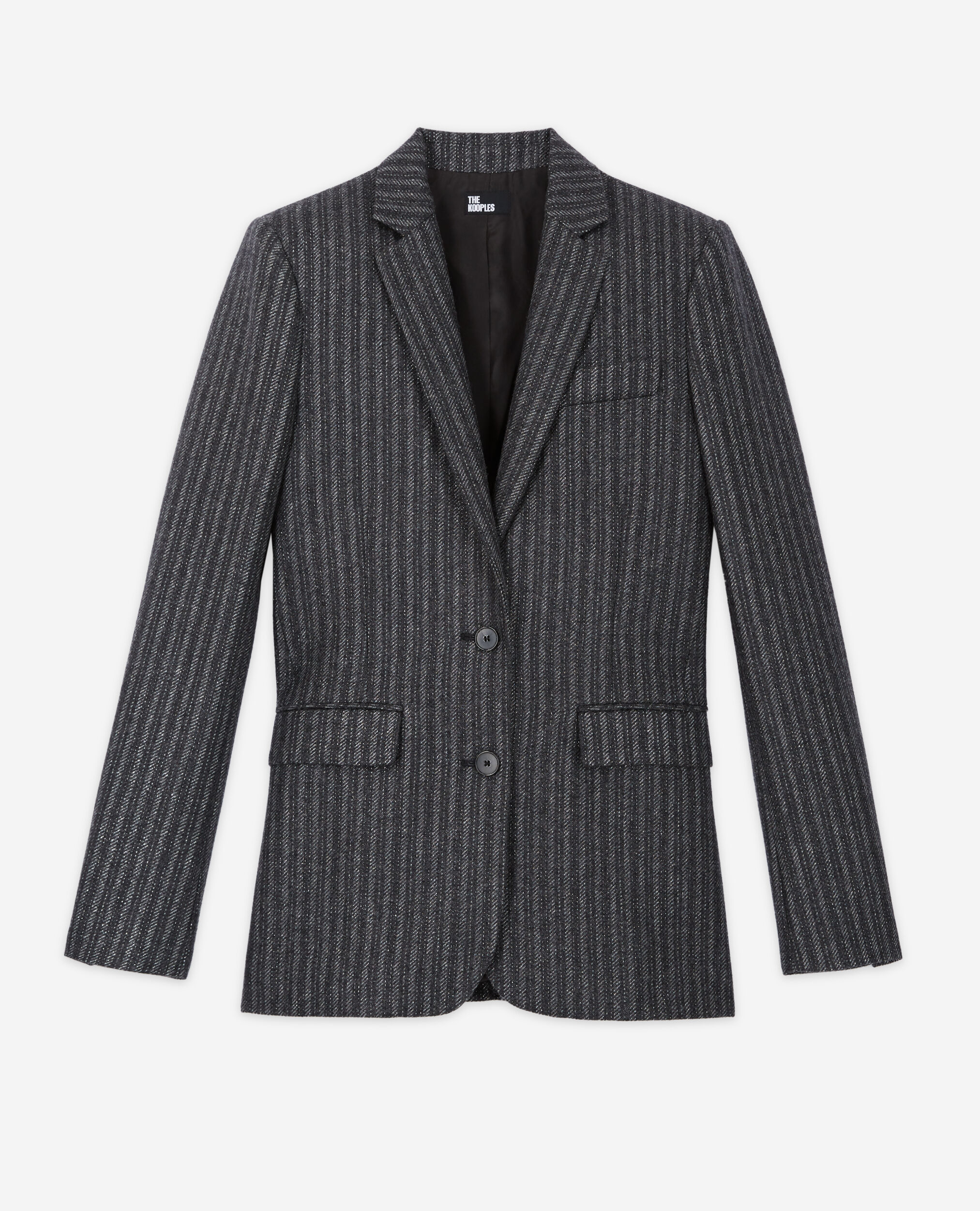Enjoy the latest arrivals and trends from The Kooples. Black striped jacket shop now on our website