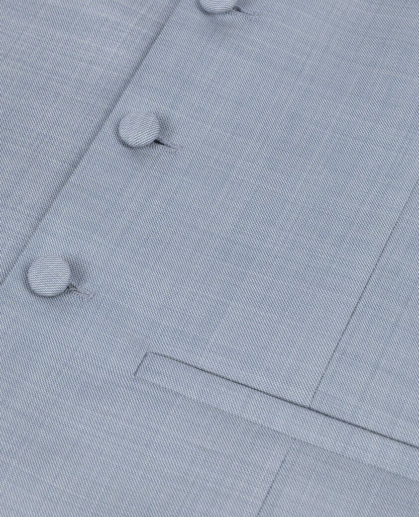 The Kooples HOMBRE BLUE chaleco de traje de lana azul claro de corte entallado