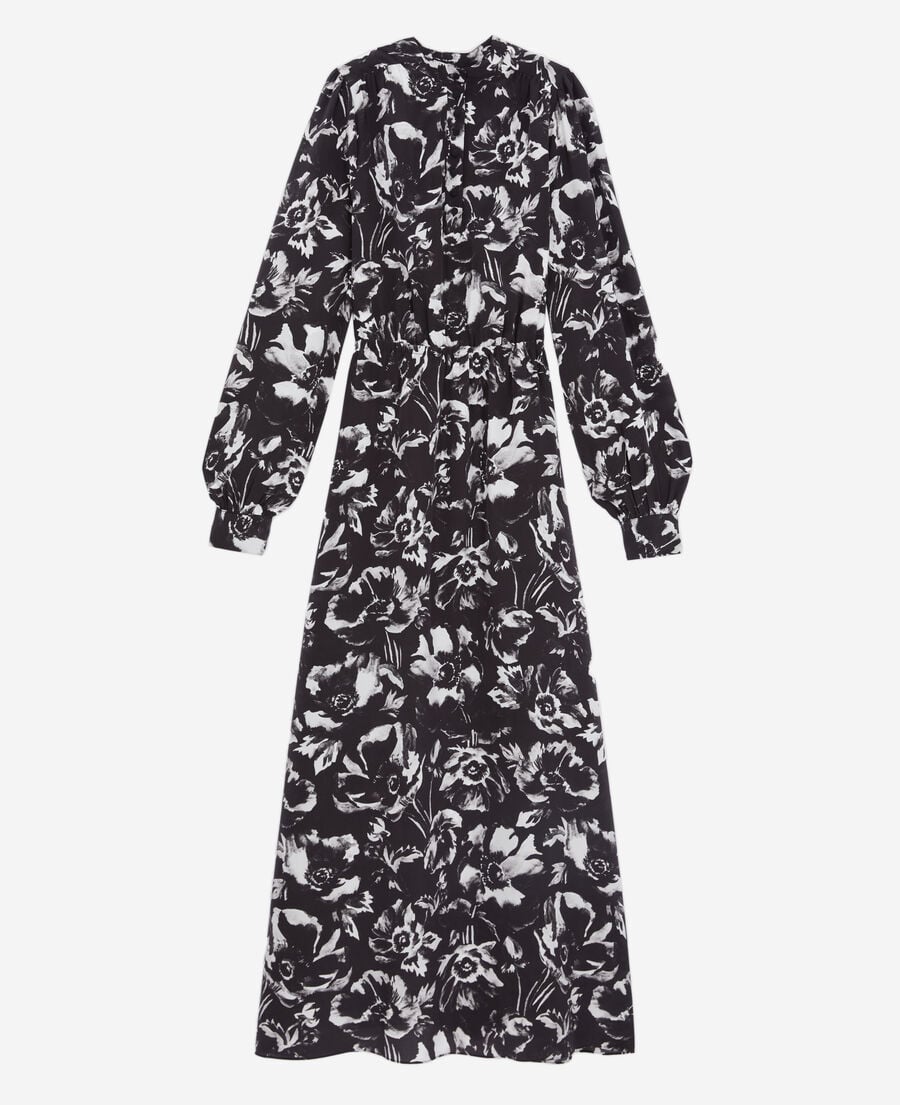 The Kooples FEMME BLACK WHITE robe longue imprimée