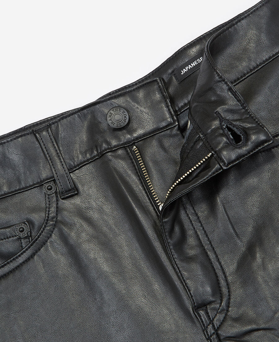 pantalon noir ajusté style jean