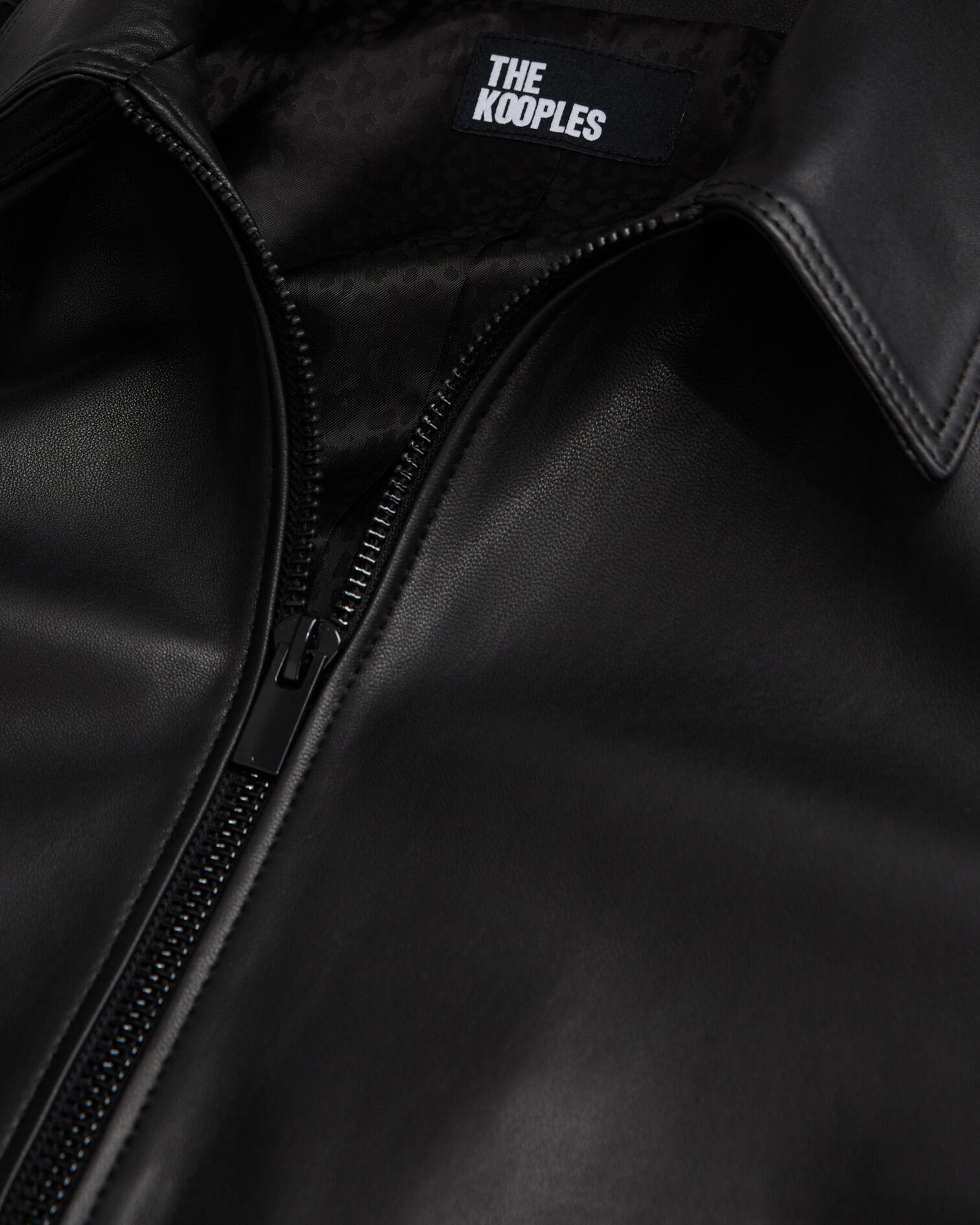 Black leather jacket, BLACK, hi-res image number null