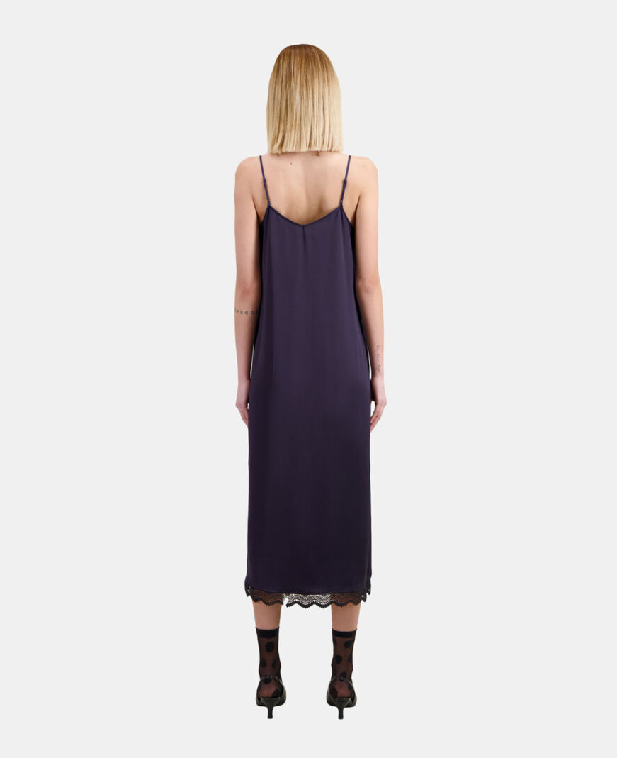 The Kooples F NAVY long navy blue slip dress
