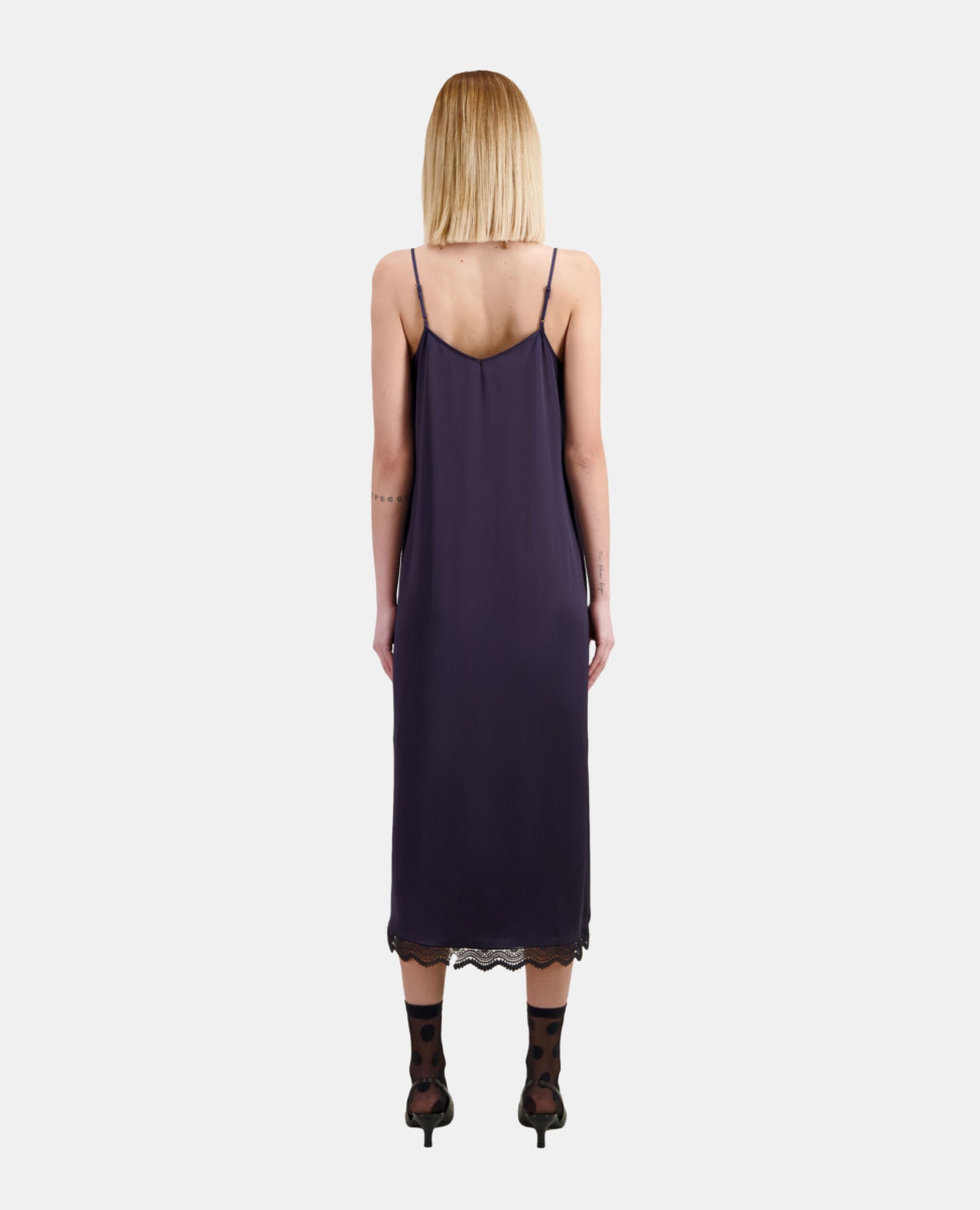 Long navy blue slip dress, NAVY, hi-res image number null