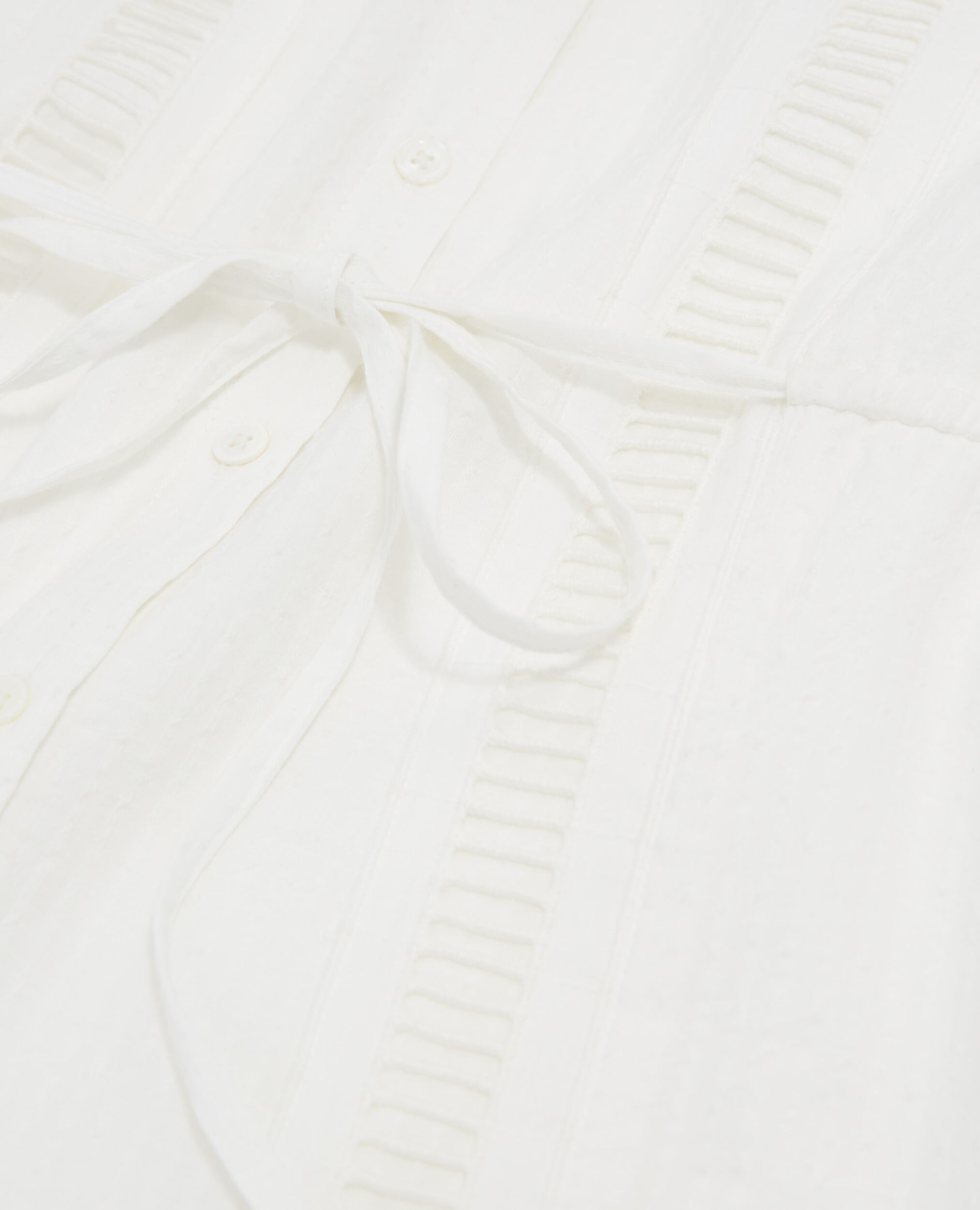 Short white light dress with embroidery, OFF WHITE, hi-res image number null