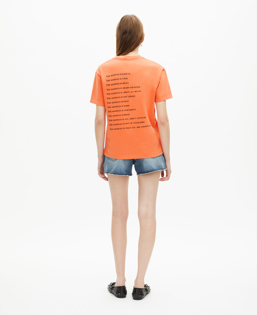 The Kooples WOMEN ORANGE FLUO what is orange t-shirt