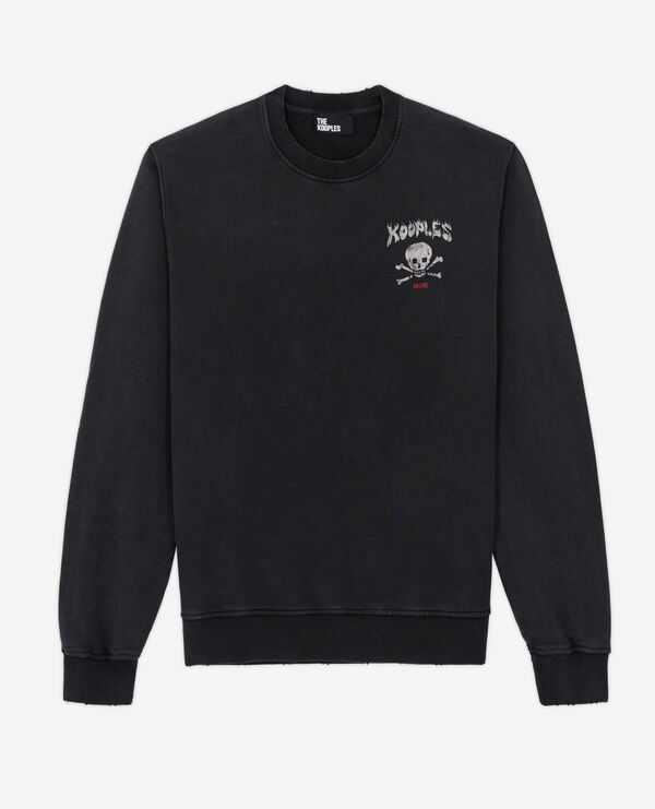 sudadera serigrafiada negra