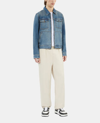 The Kooples HOMME MEDIUM BLUE blouson en denim bleu