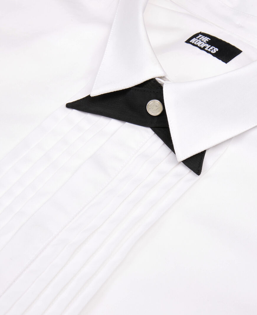 The Kooples HERREN WHITE weißes formelles hemd mit klassischem kragen