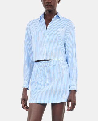 The Kooples F BLUE WHITE short striped shirt