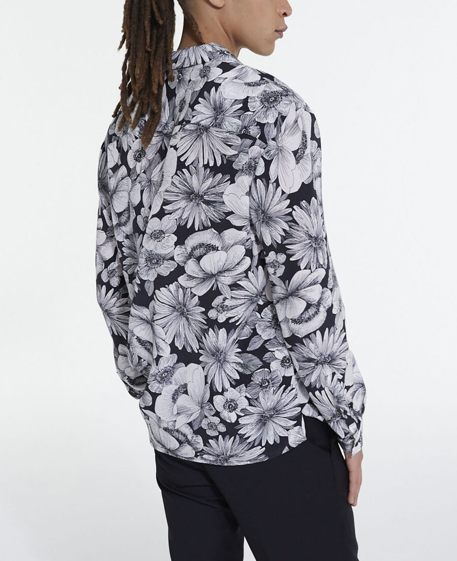 floral shirt with hawaiian collar