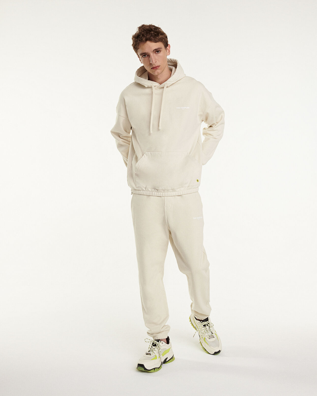 The Kooples MEN ECRU white hoodie