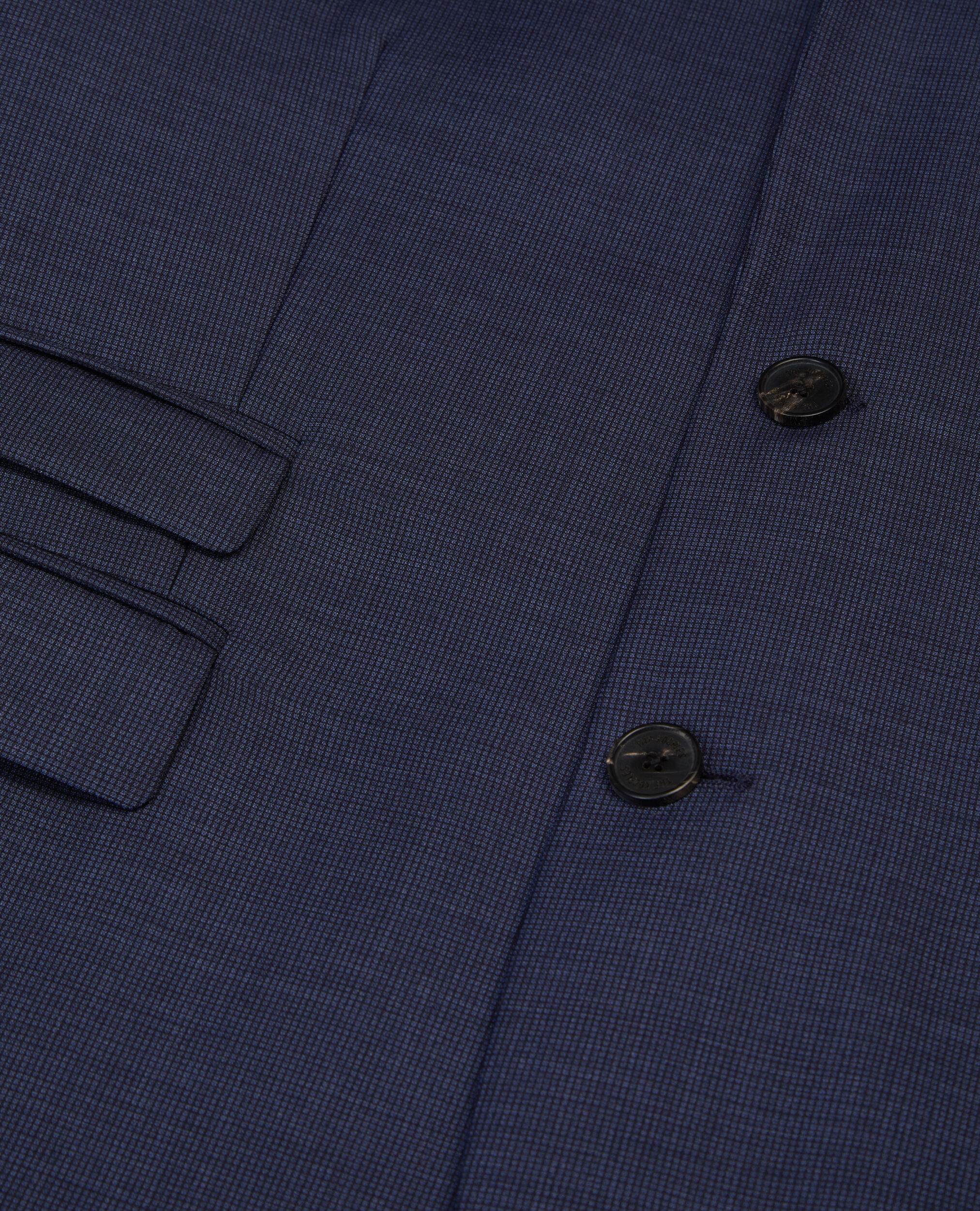 Veste de costume bleu marine micro carreaux en laine, NAVY, hi-res image number null