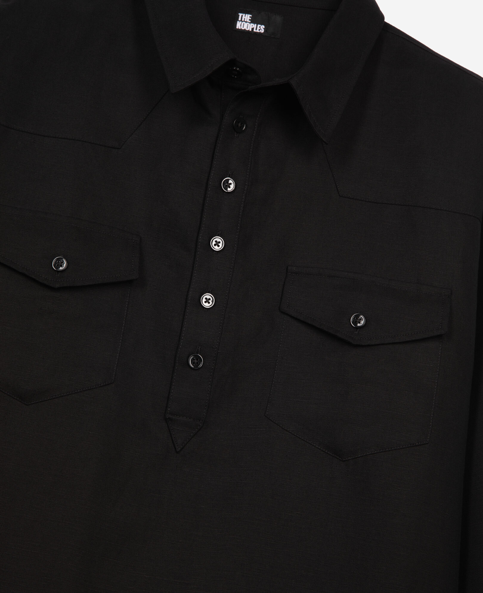 The Kooples HOMME BLACK chemise style polo noire