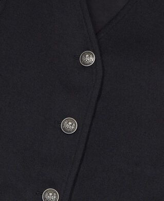 The Kooples FEMME BLACK gilet avec la&ccedil;age noir