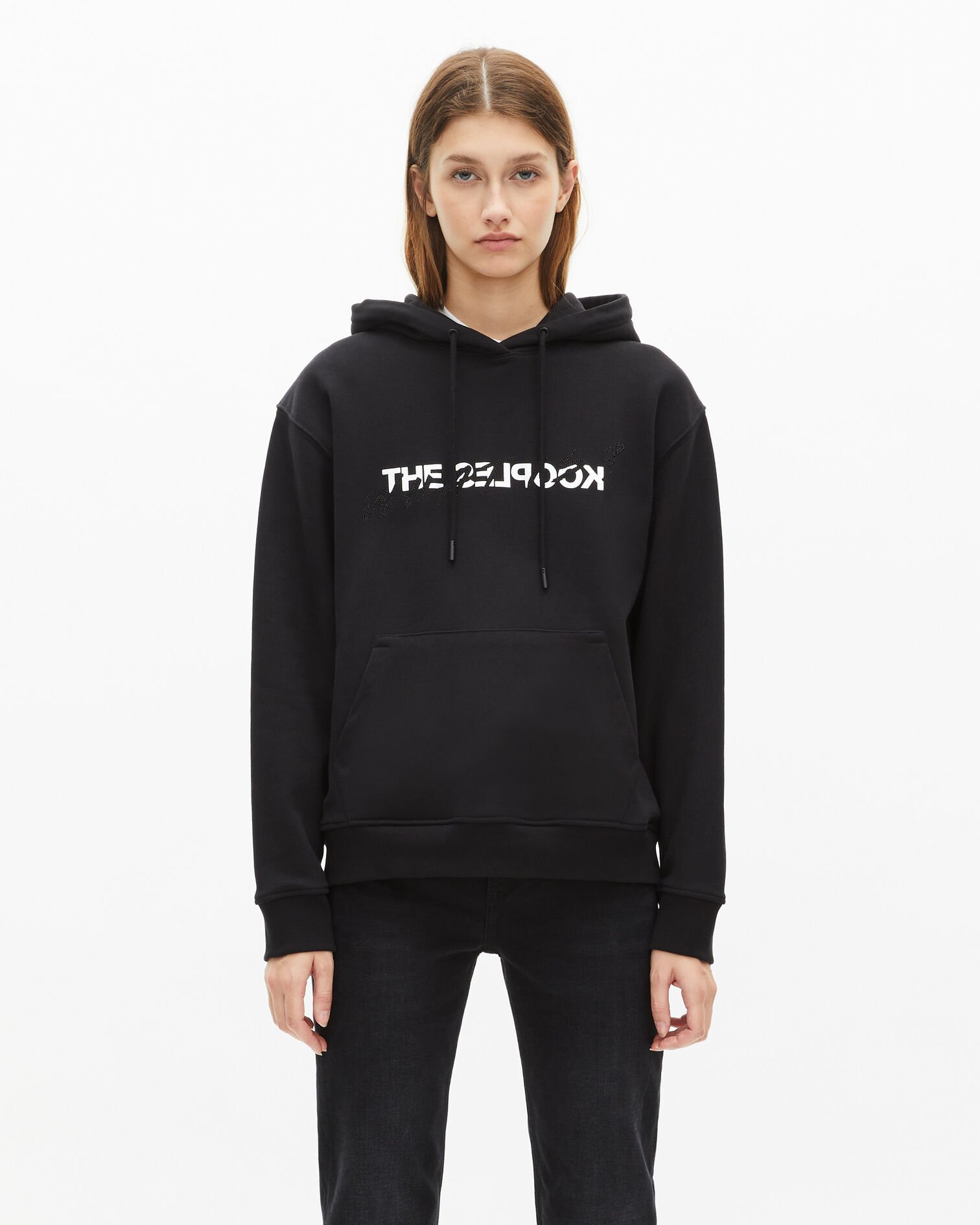 Sweatshirt à capuche What is avec strass noir, BLACK, hi-res image number null