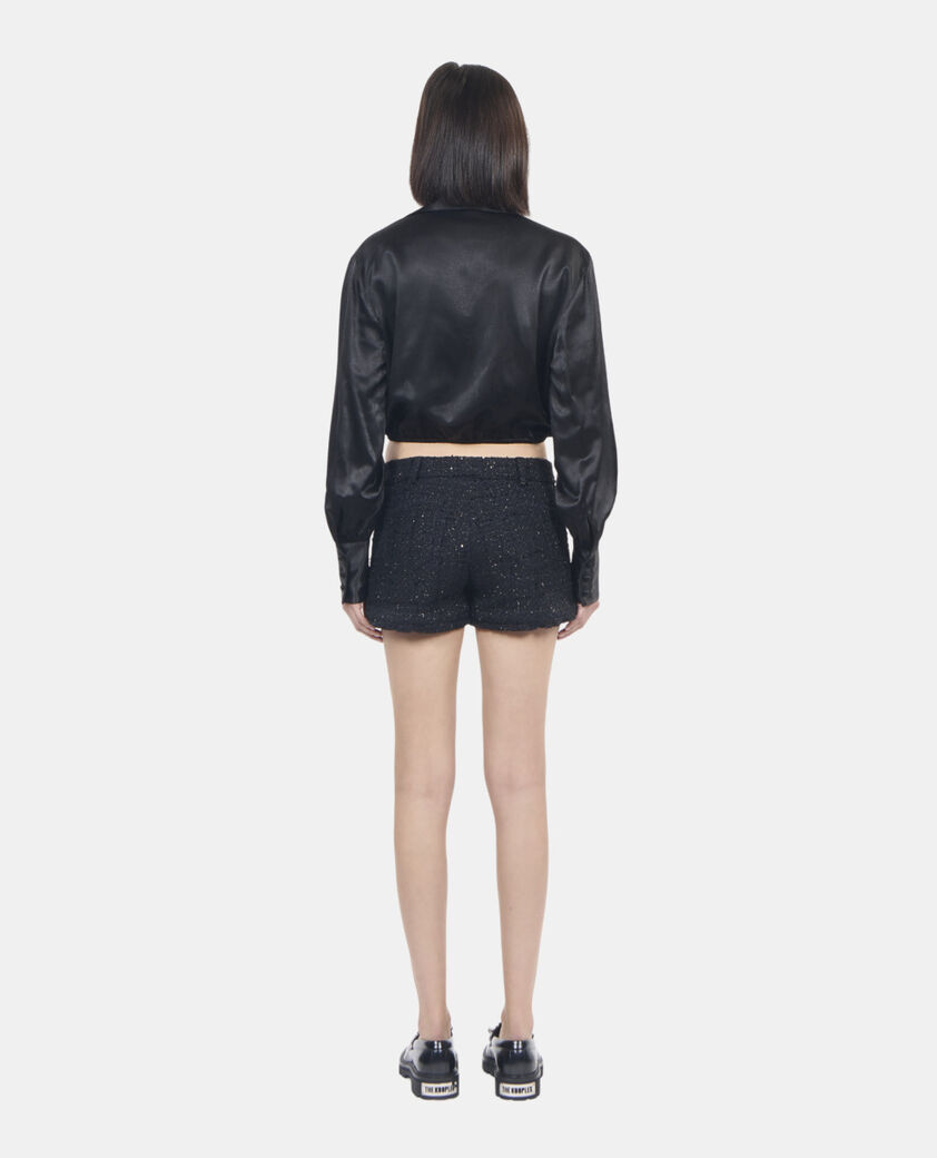 The Kooples MUJER BLACK top lazo negro