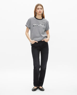 The Kooples MUJER ECRU what is camiseta de rayas crudas