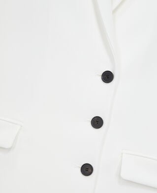 The Kooples MUJER ECRU vestido corto de crepé blanco