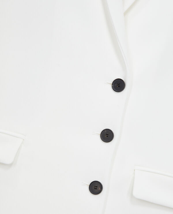 The Kooples WOMEN ECRU short white crepe dress