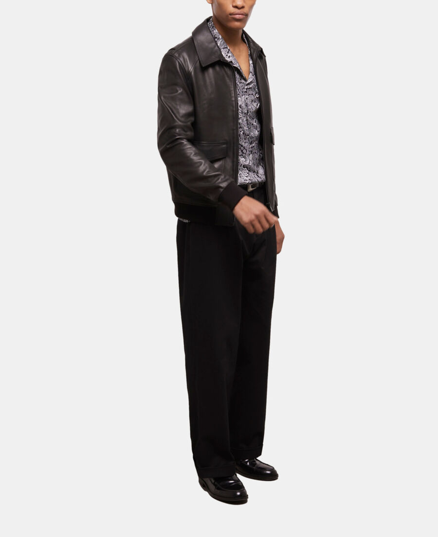 chemise imprimée blanche et noire