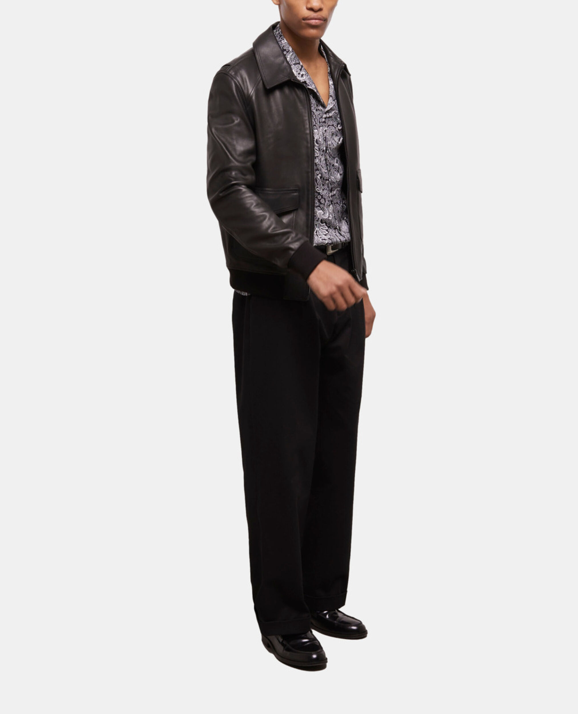 Chemise imprimée blanche et noire, BLACK WHITE, hi-res image number null