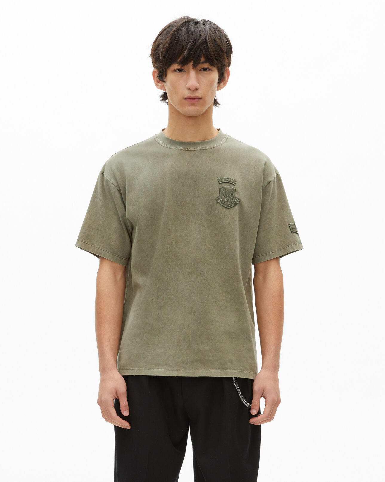The Kooples HOMBRE KAKI camiseta parches caqui
