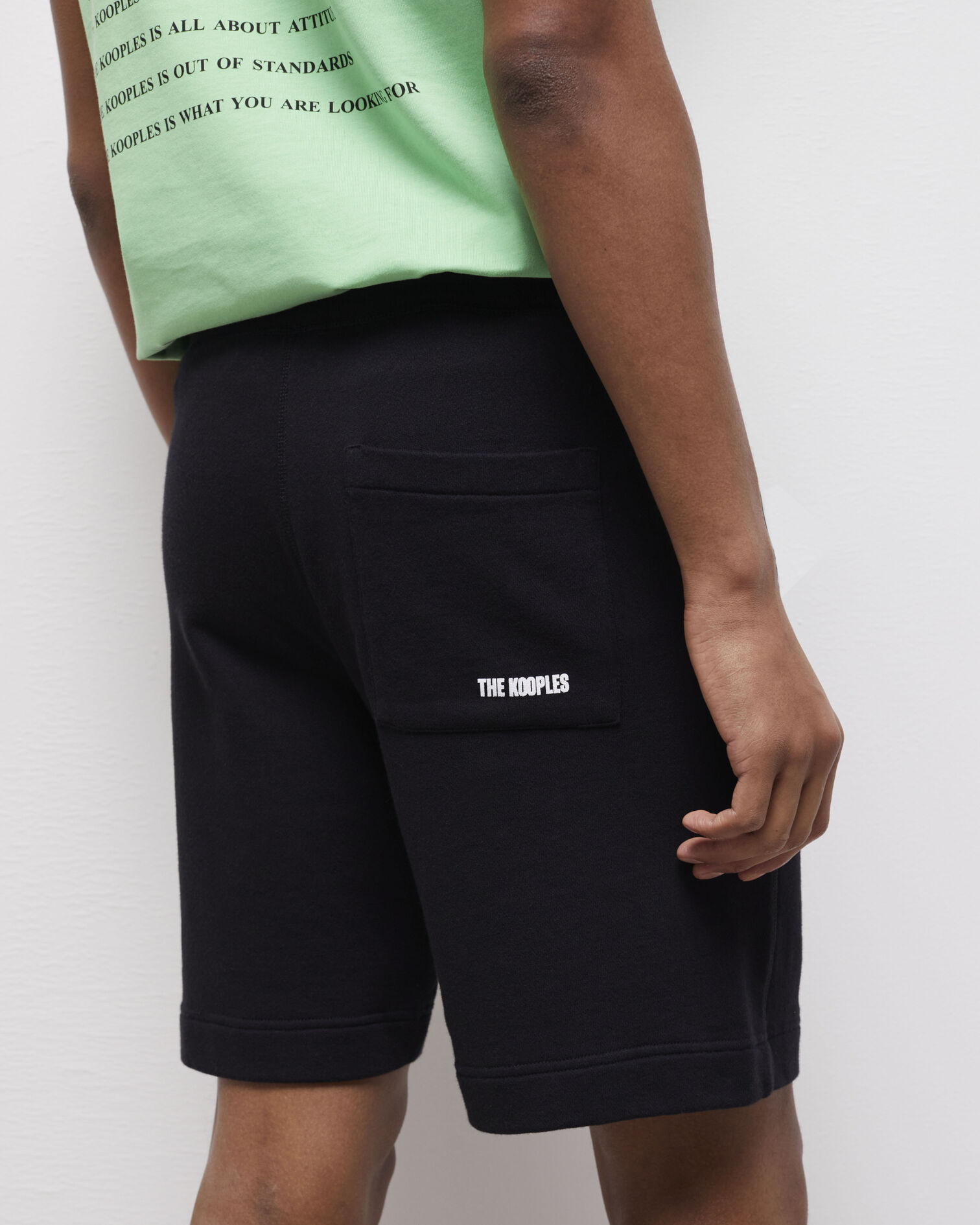 Pantalones cortos muletón negros, BLACK, hi-res image number null