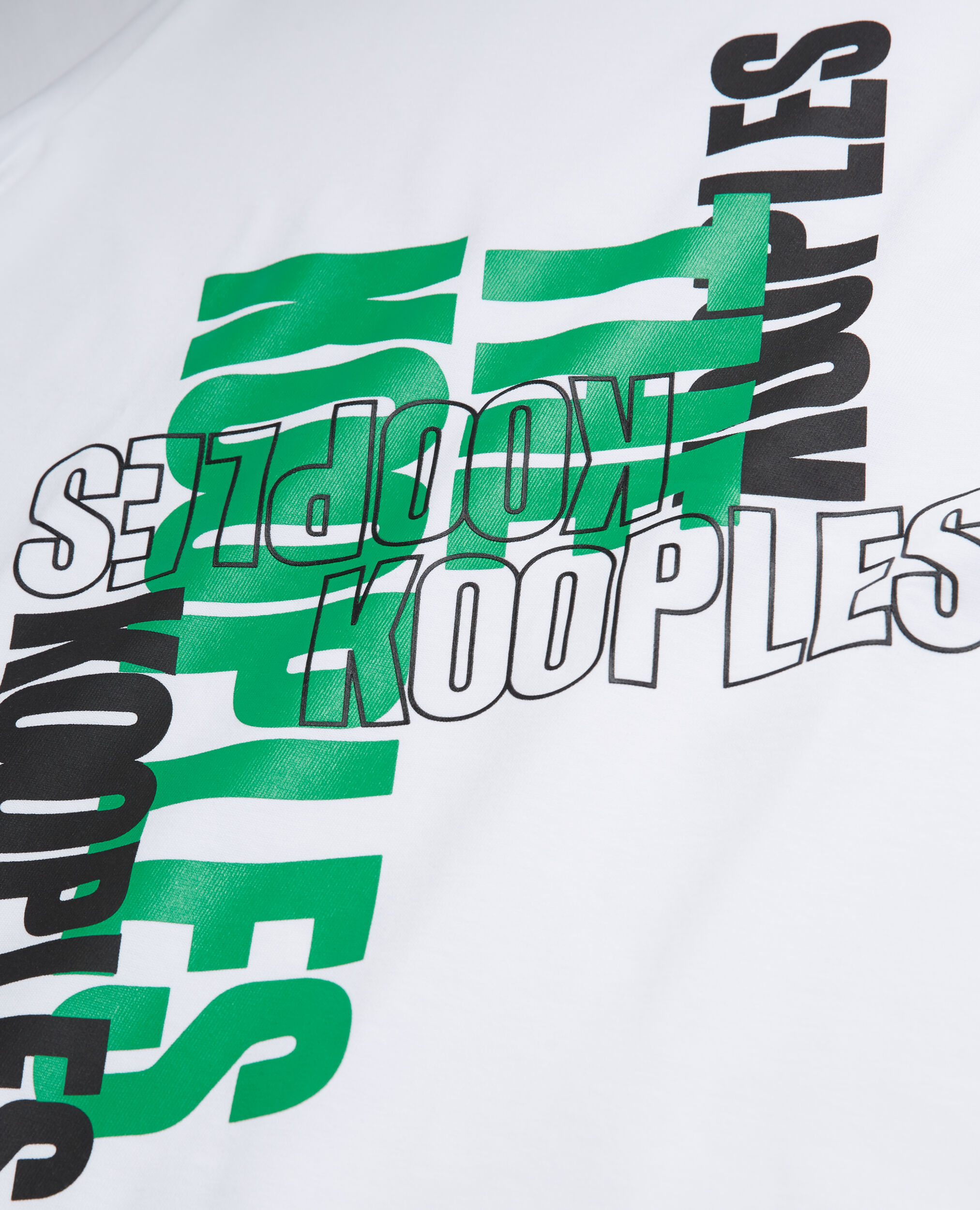 Men's the kooples white logo t-shirt, GREEN-WHITE, hi-res image number null