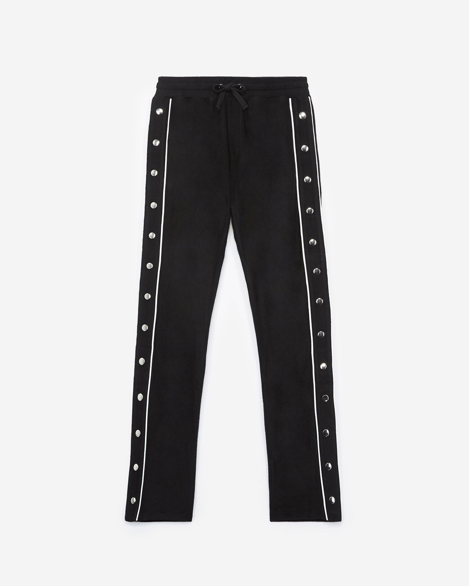 Women's black joggers with contrasting strips, BLACK, hi-res image number null