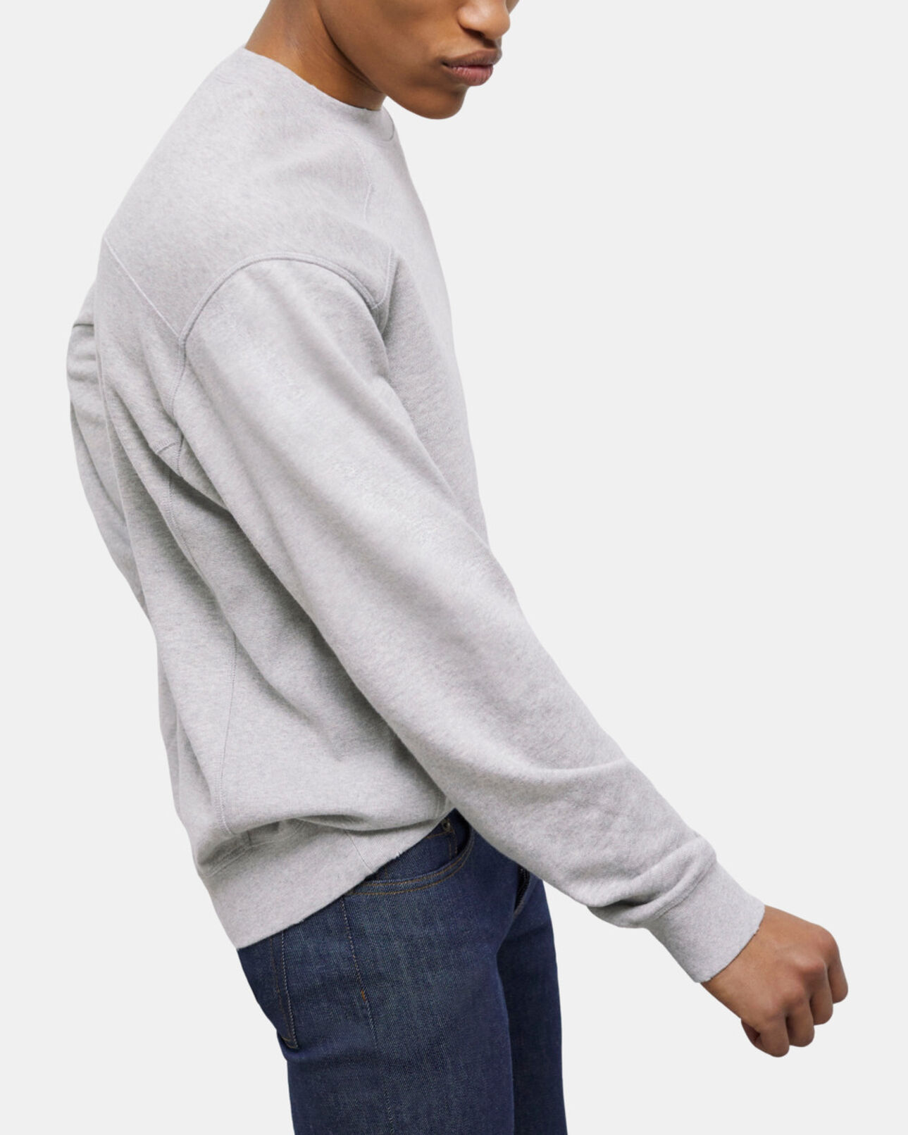 The Kooples HOMME GRIS CLAIR sweatshirt gris clair avec logo