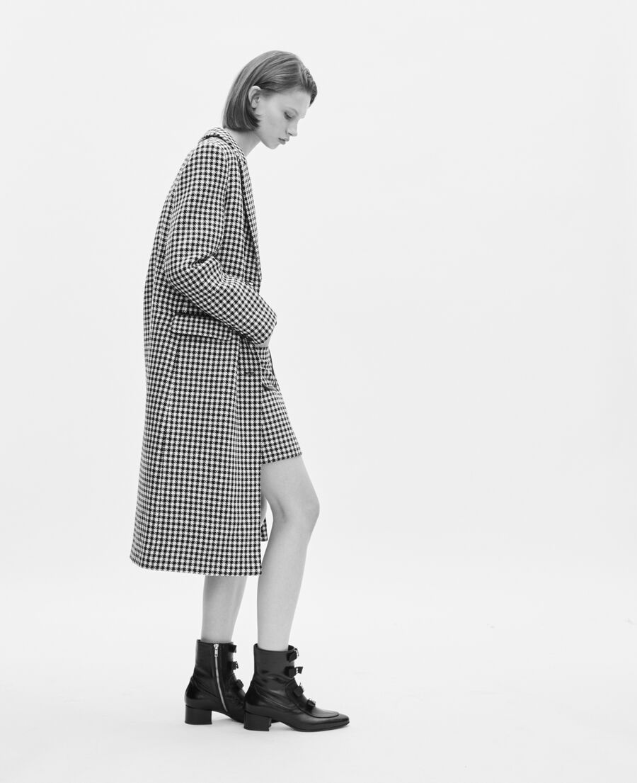 The Kooples DAMEN BLACK WHITE kurzer hahnentrittrock in schwarz und wei&szlig;