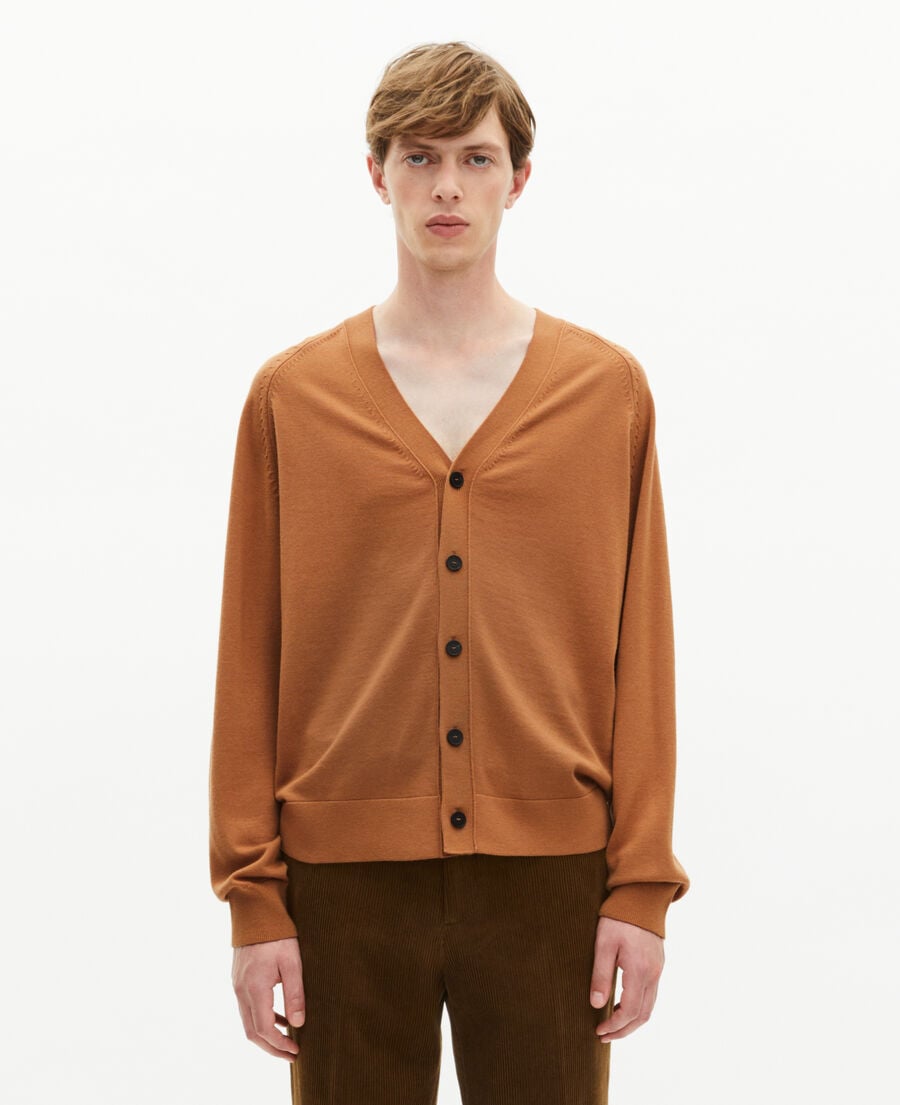The Kooples HOMME CAMEL cardigan en laine camel