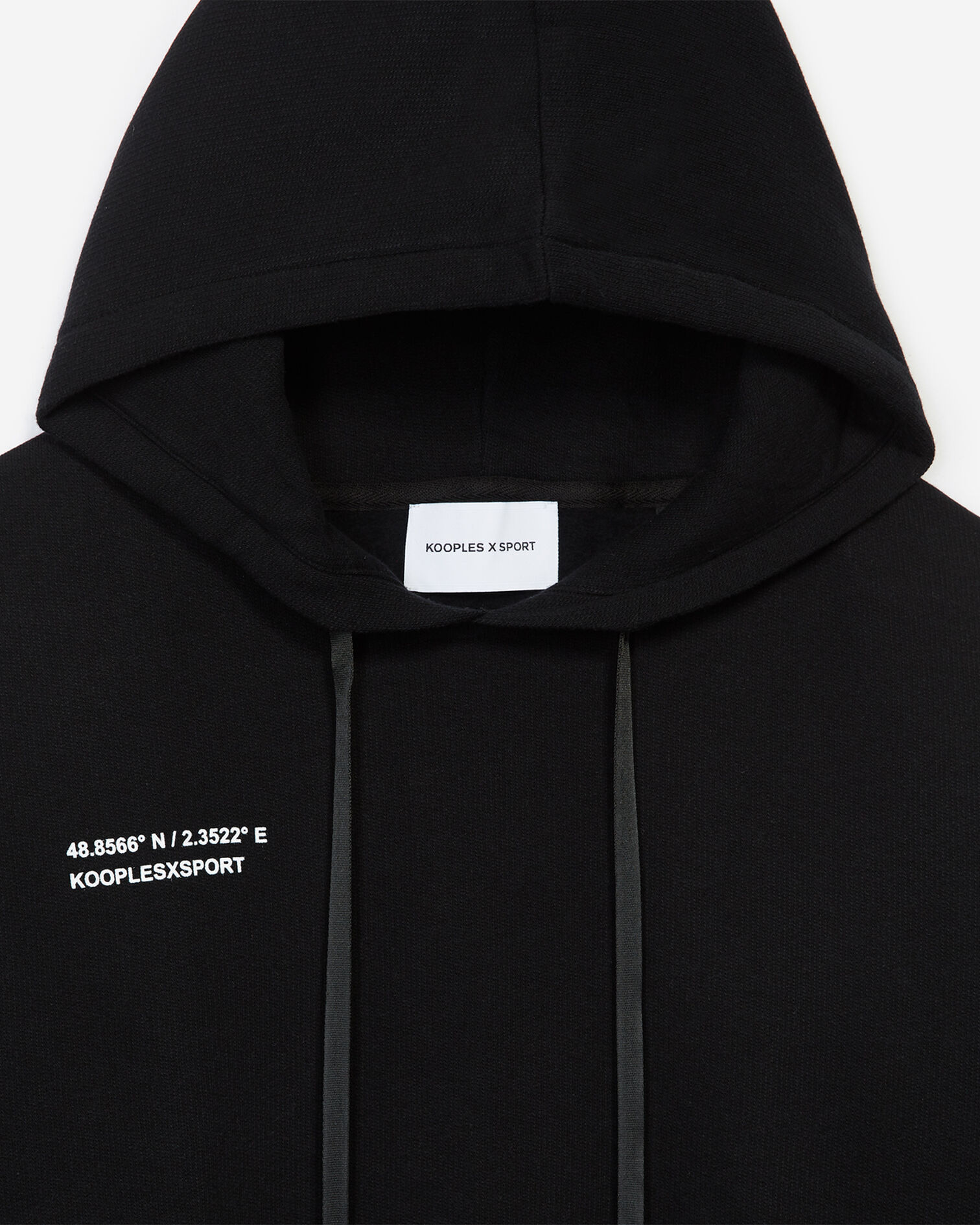 Sweatshirt capuche noir patch logo, BLACK, hi-res image number null