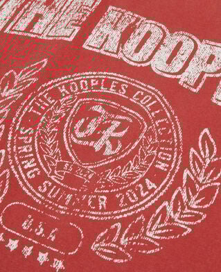 The Kooples FEMME RED BRIQUE t-shirt avec sérigraphie rouge