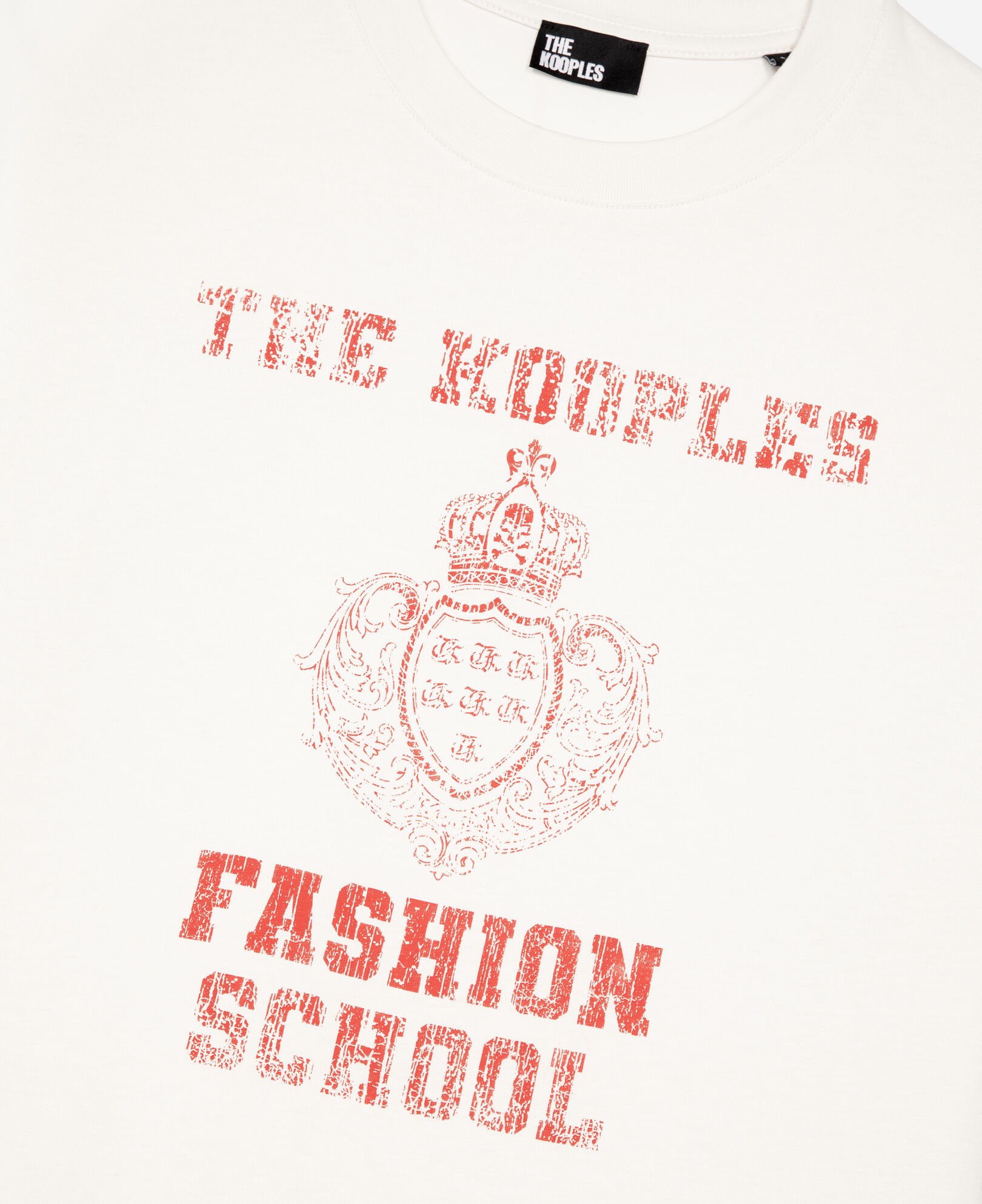 The Kooples WOMEN ECRU t-shirt with ecru screen printing