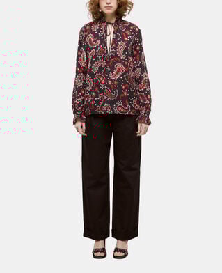 The Kooples FEMME BLACK - RED blouse imprimée