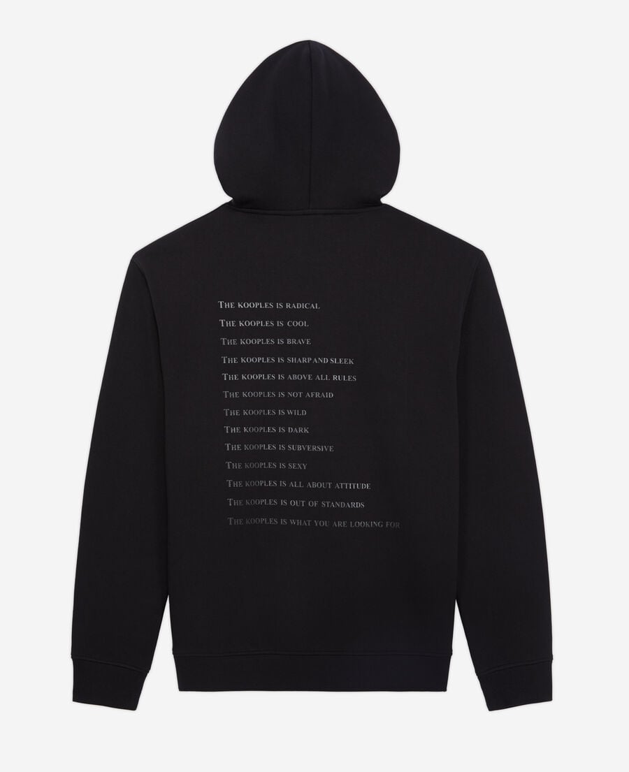 The Kooples MEN BLACK men's black what is hoodie