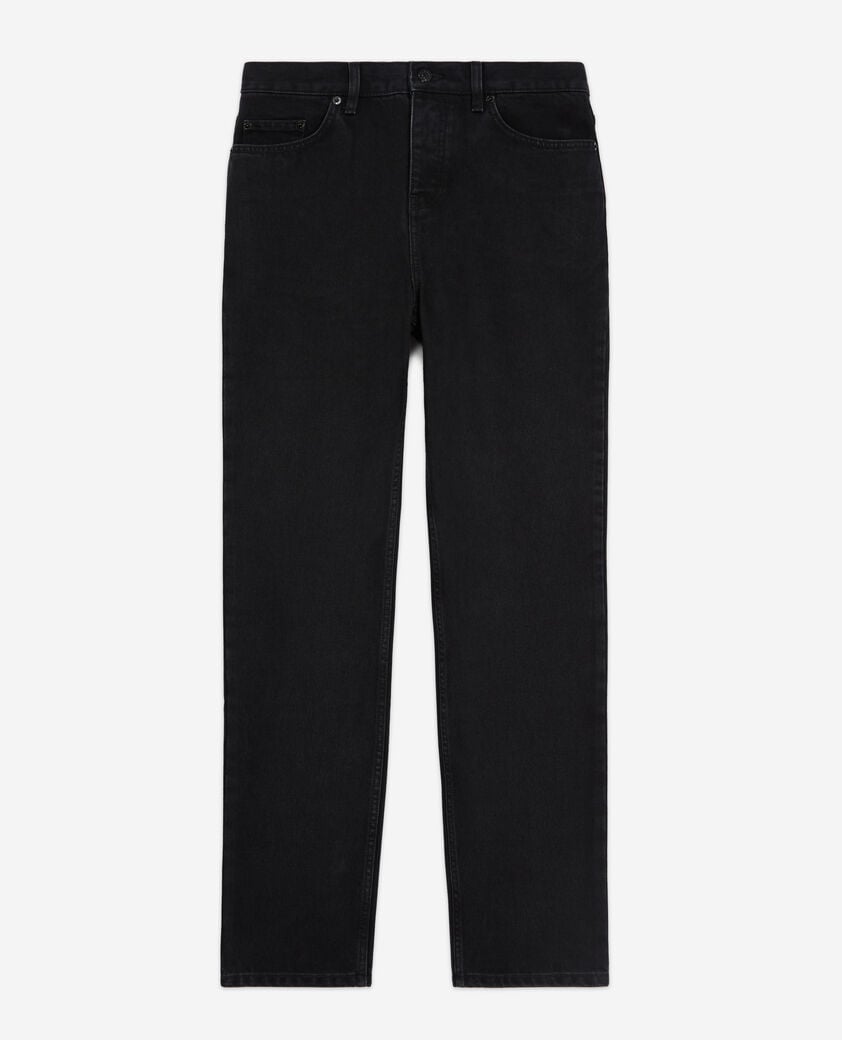 The Kooples HERREN BLACK WASHED schwarze jeans mit geradem bein