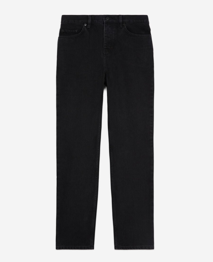 The Kooples HERREN BLACK WASHED schwarze jeans mit geradem bein