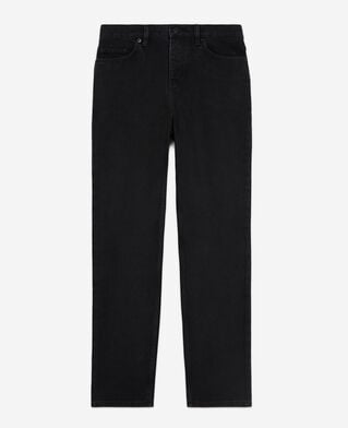 The Kooples HERREN BLACK WASHED schwarze jeans mit geradem bein