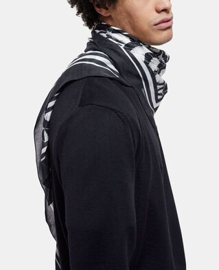 The Kooples UNISEX ECRU bedrucktes halstuch aus kaschmir