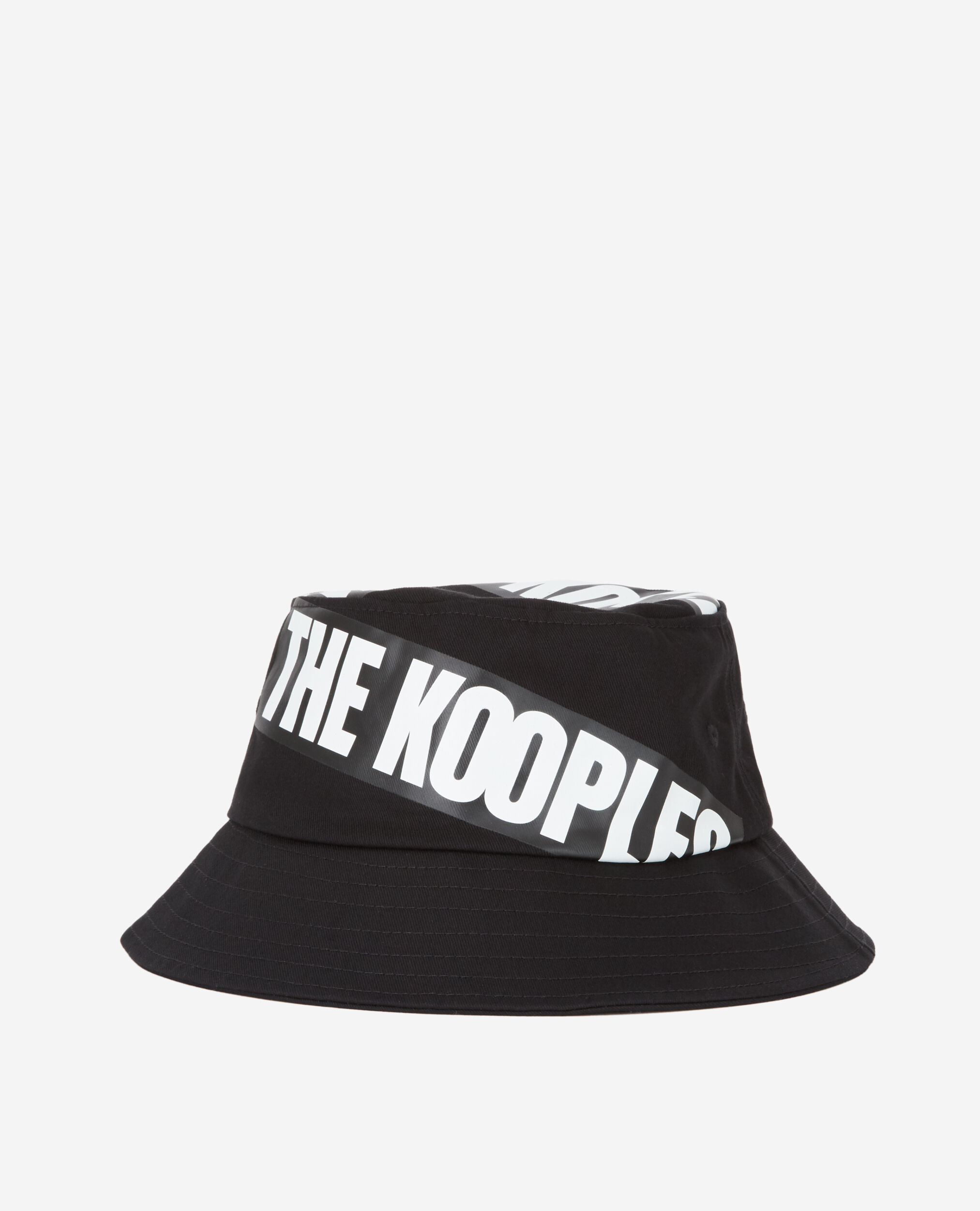 Reversible black bucket hat with Tape logo, BLACK, hi-res image number null
