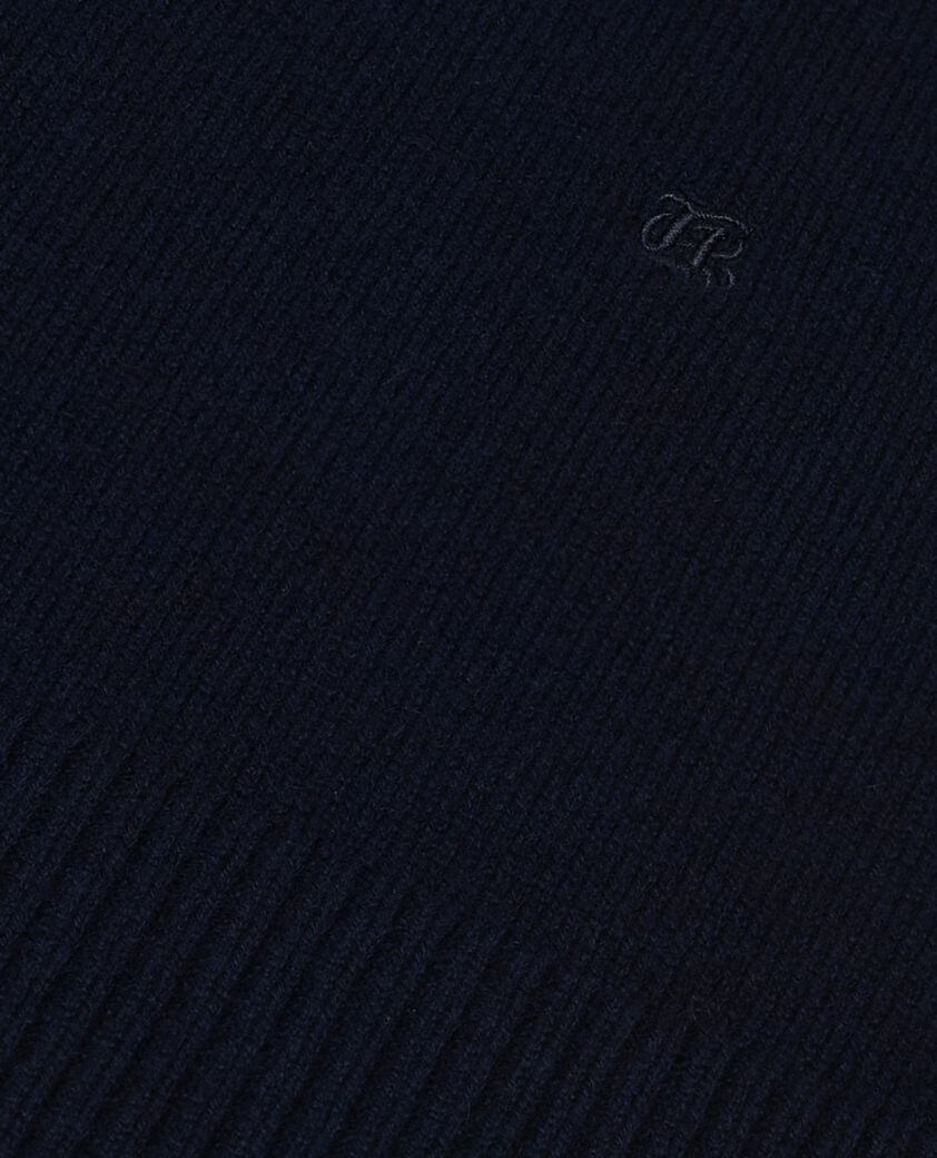 The Kooples WOMEN NAVY navy cashmere stand-up collar sweater