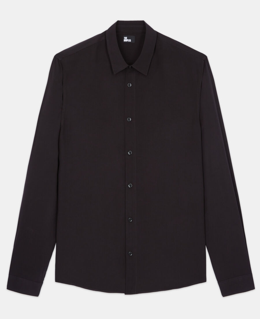 The Kooples MEN BLACK black shirt  with classic collar